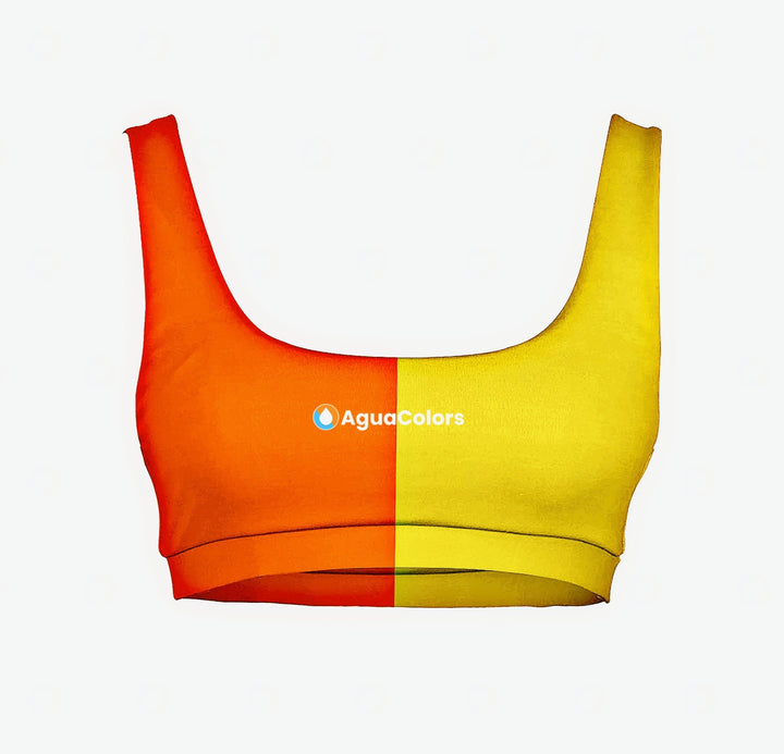  Color Changing Scoop Neck Bikini Sports Top