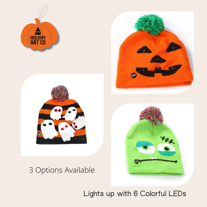 Halloween LED Light Up Beanie - AguaColors