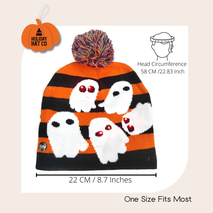 Halloween LED Light Up Beanie - AguaColors